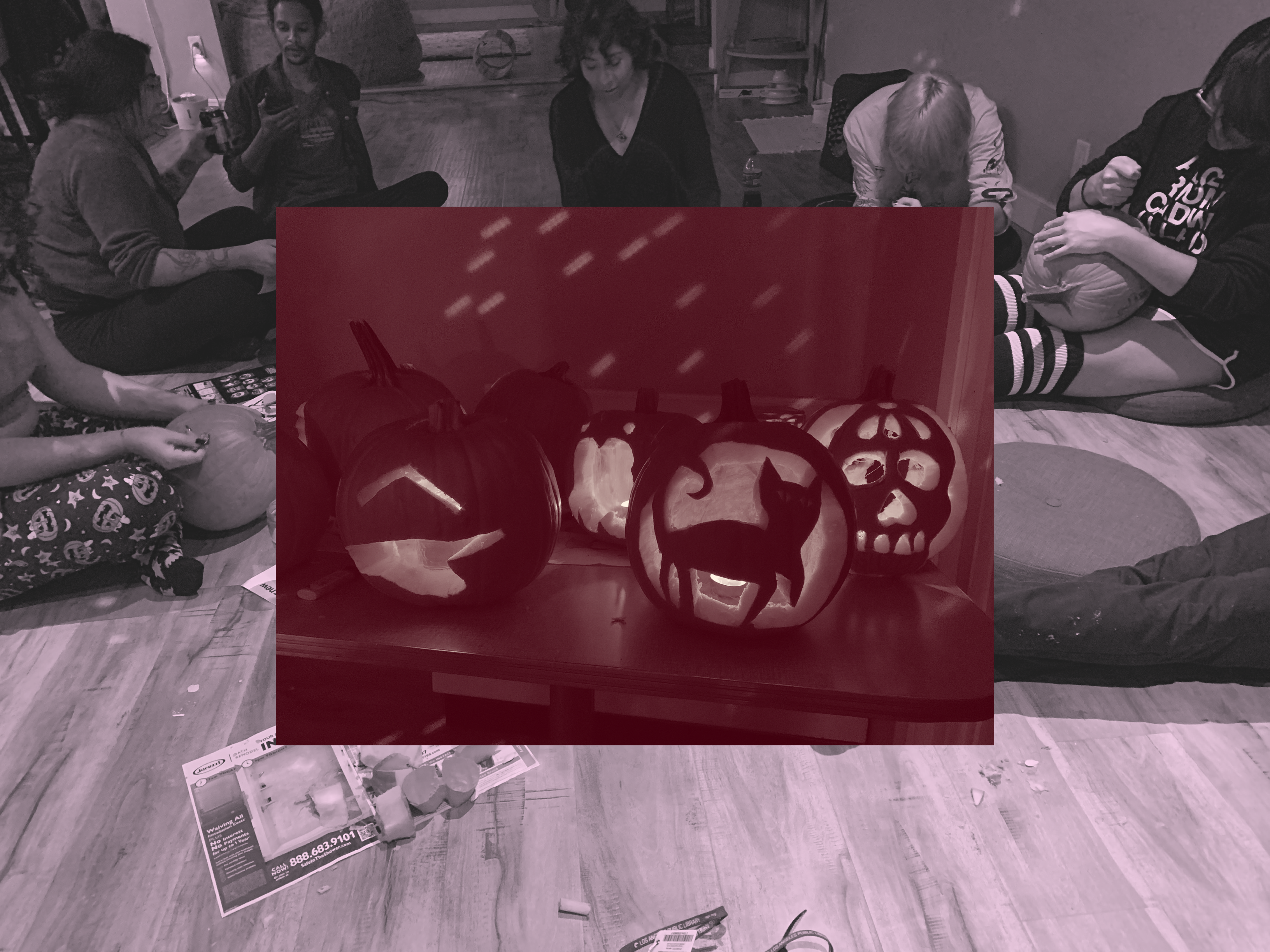 a poster of pumpkin carving