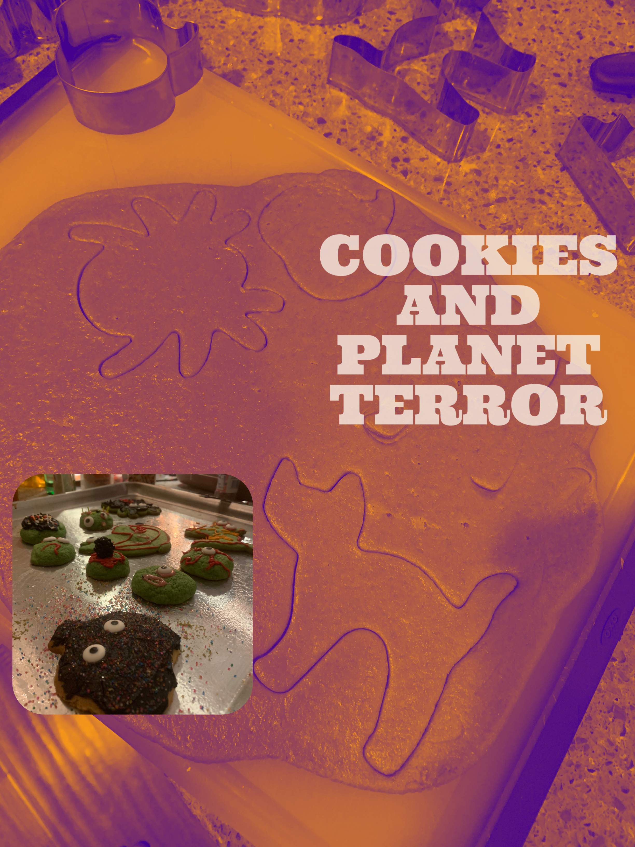 a poster of baking cookies